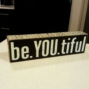 be.YOU.tiful house plaque
